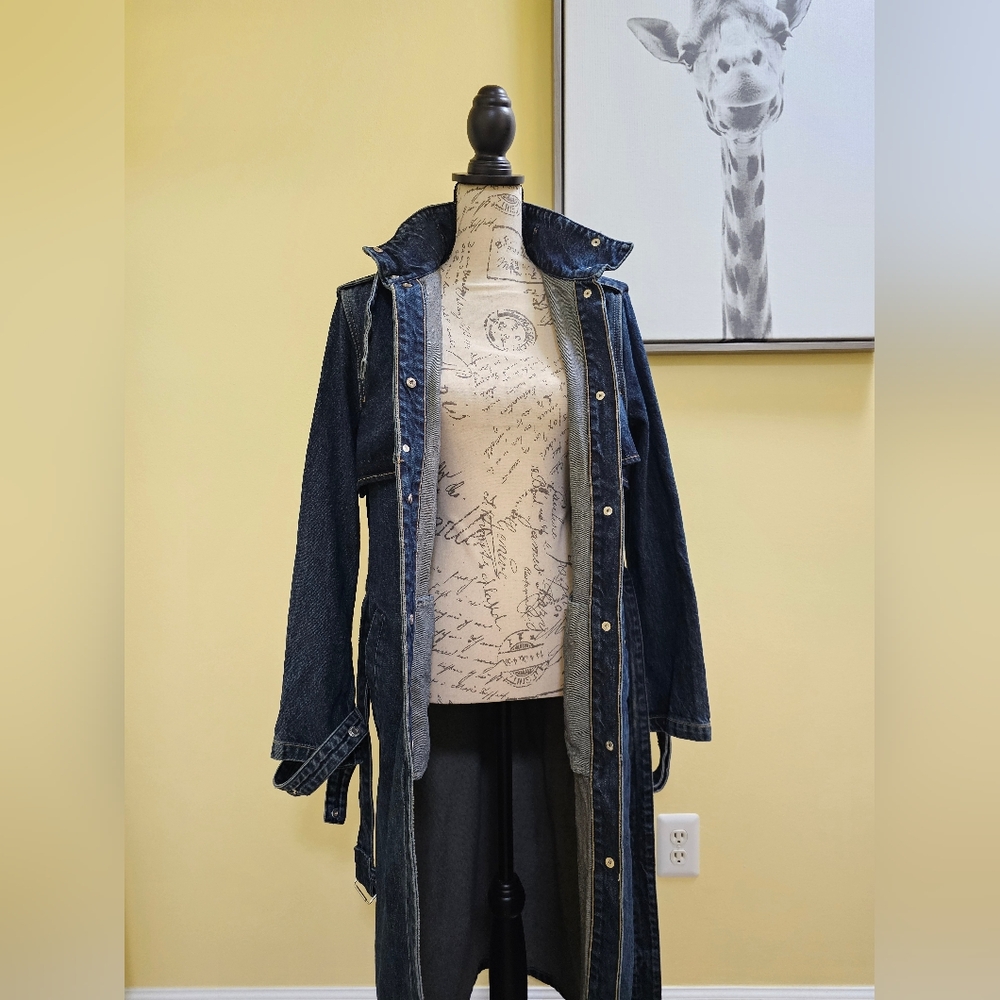 NWOT ZARA TRF DENIM TRENCH - Picture 10 of 17